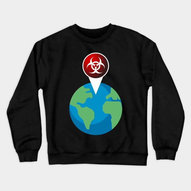 Infected world corona COVID-19 Pandemic Design Crewneck Sweatshirt by SNZLER